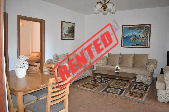 Two bedroom apartment for rent in Siri Kodra Street in Tirana.
It is positioned on the 6th floor of